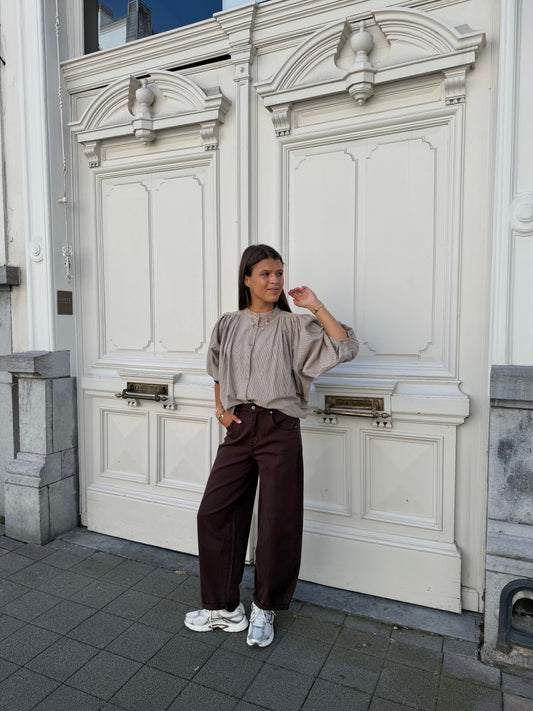 GESTREEPTE BLOUSE