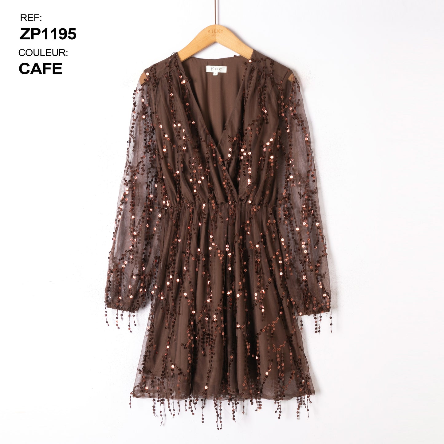 JURK GLITTER BRUIN