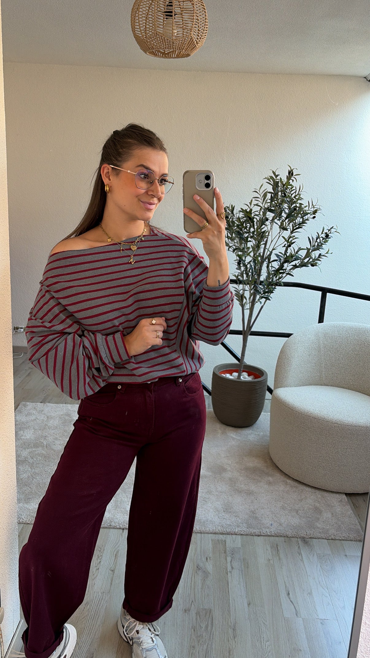 OFF SHOULDER SWEAT GRIJS