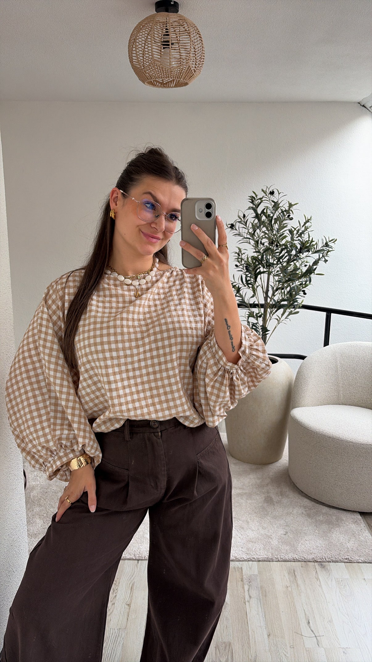 GERUITE BLOUSE BEIGE