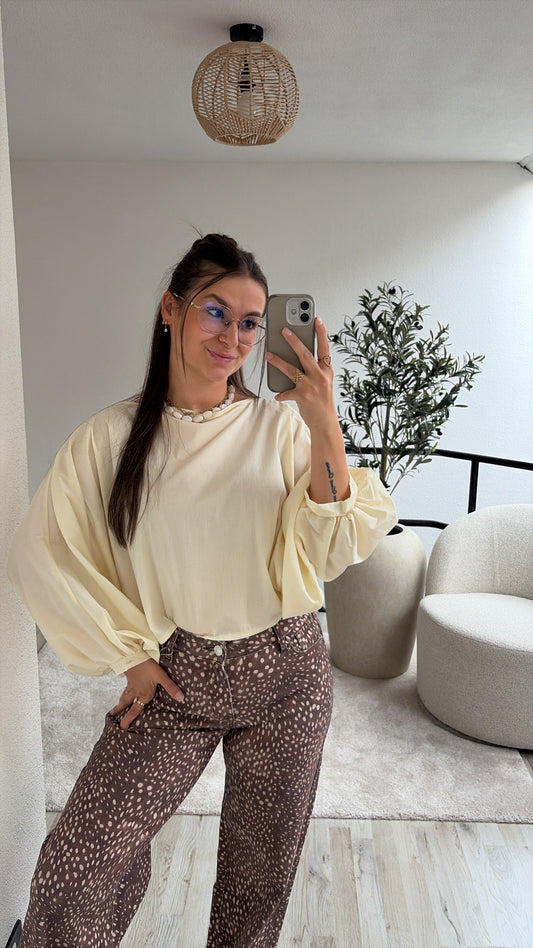 PUFFY BLOUSE CREME