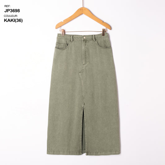 KHAKI JEANSROK