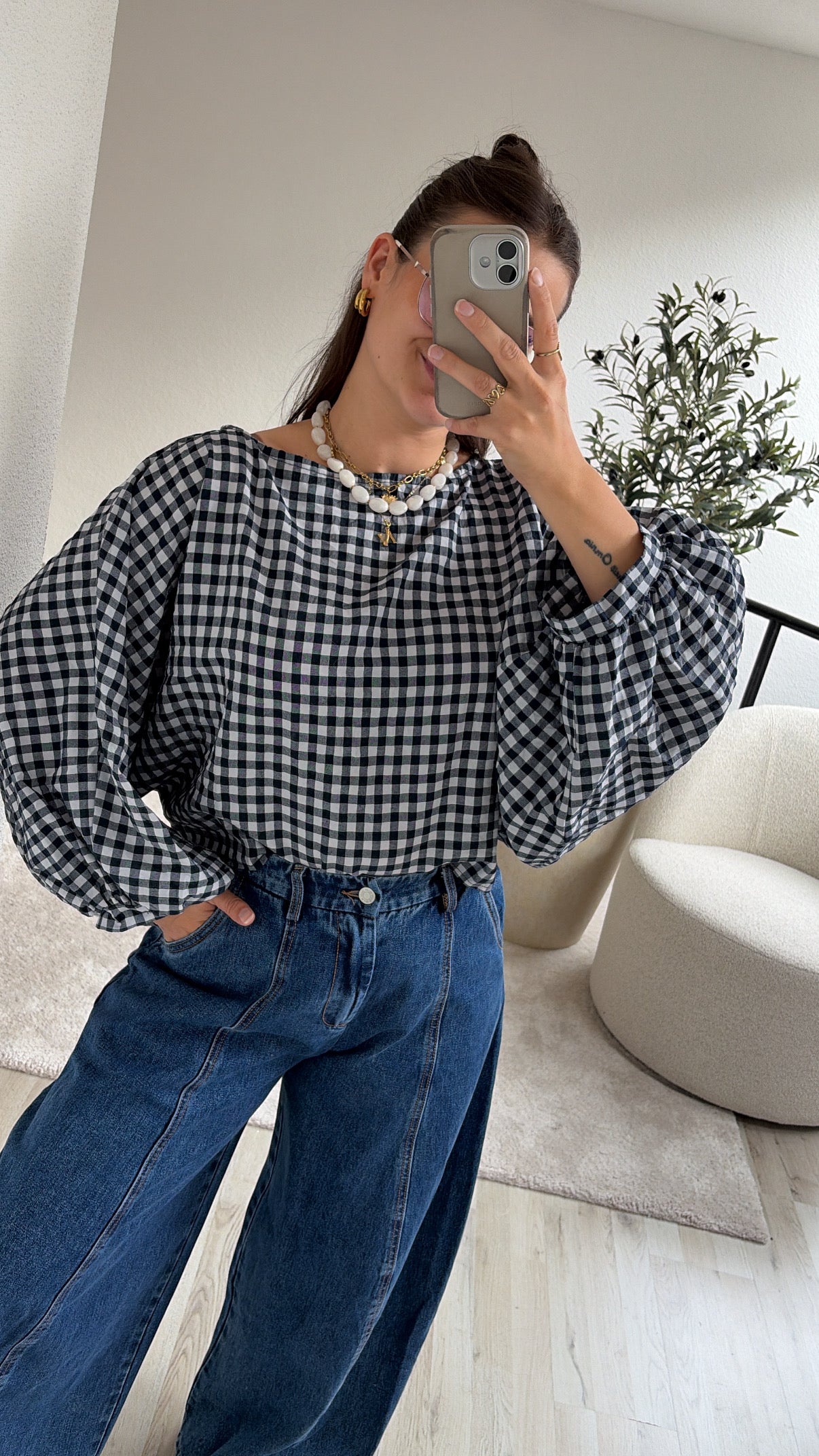 GERUITE BLOUSE MARINE