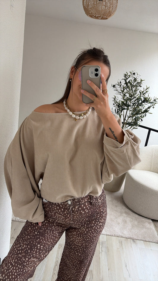 CORDUROY BLOUSE BEIGE