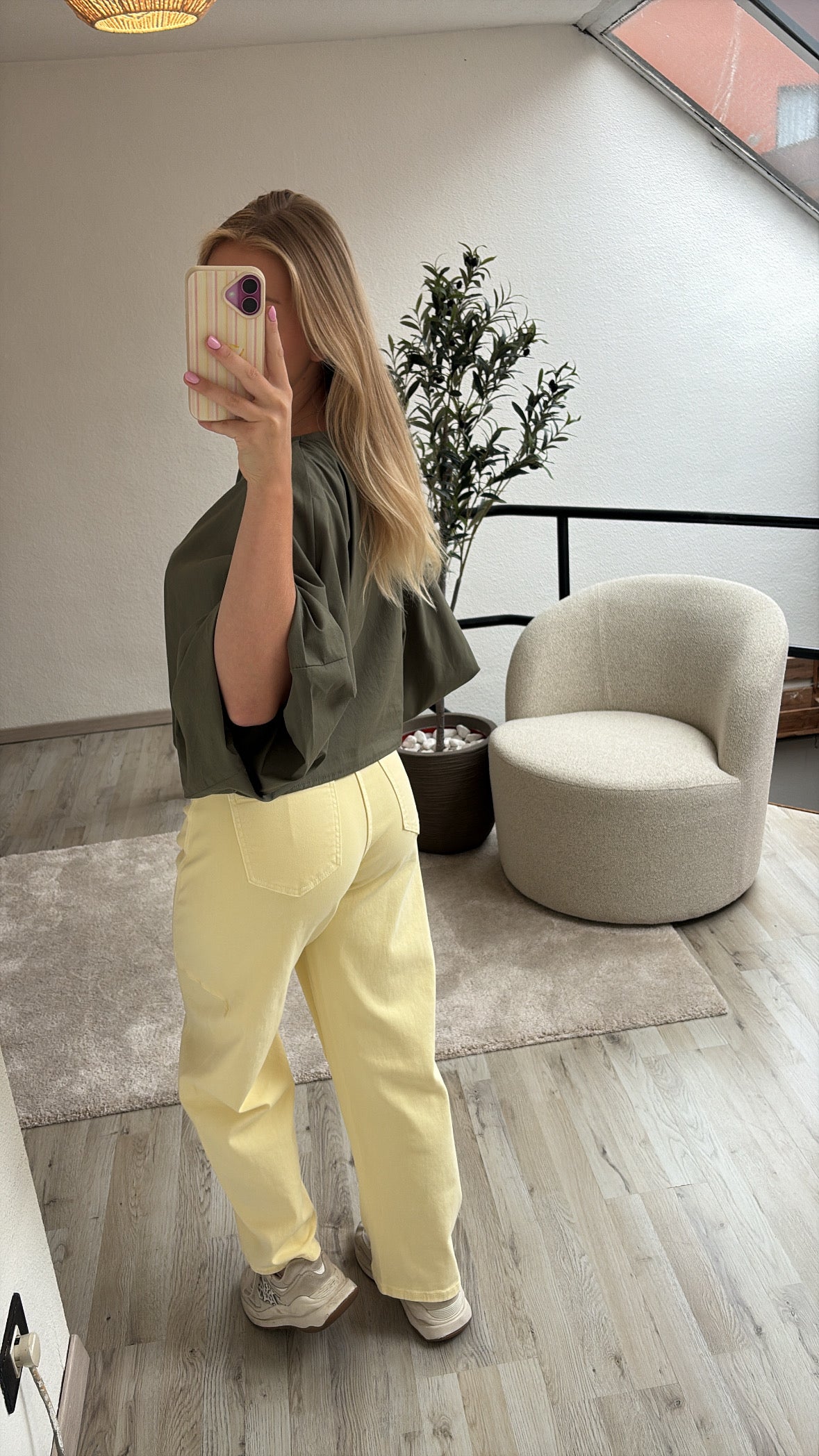 BALLOON JEANS GEEL
