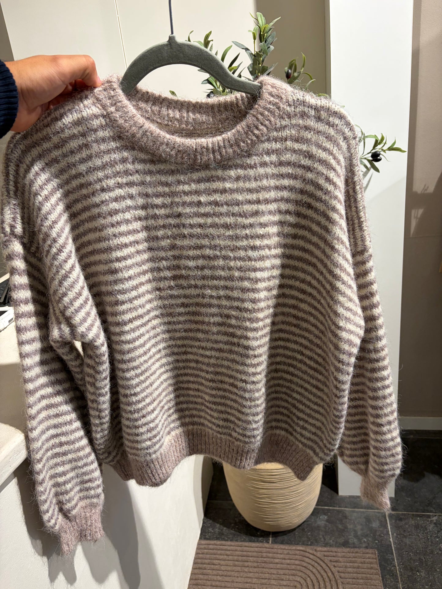 GESTREEPTE KNIT BEIGE