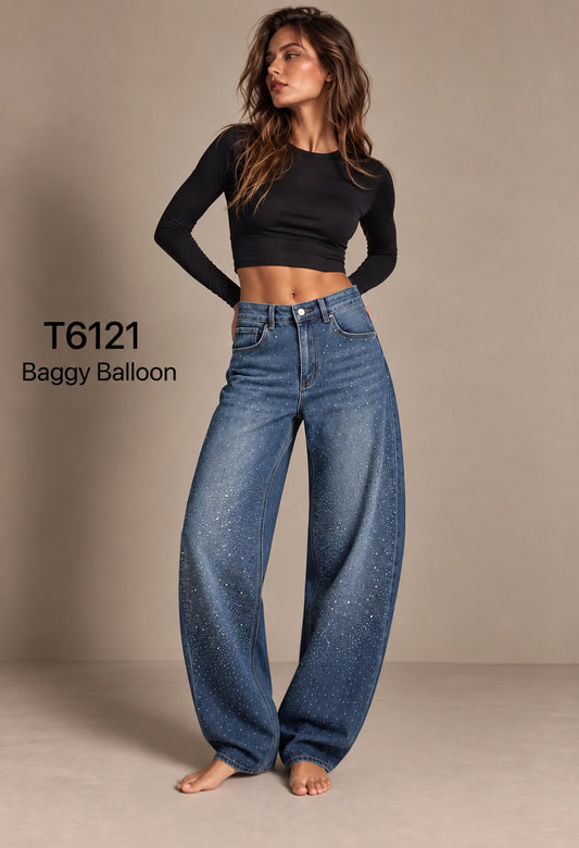 BALLOON JEANS DIAMANTJES