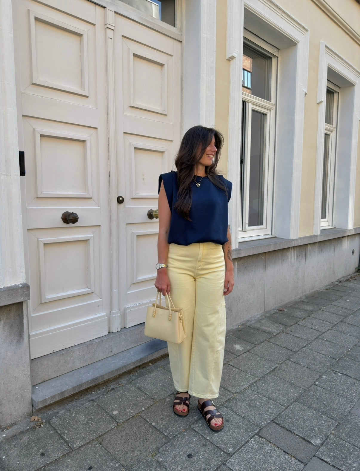 BALLOON JEANS GEEL