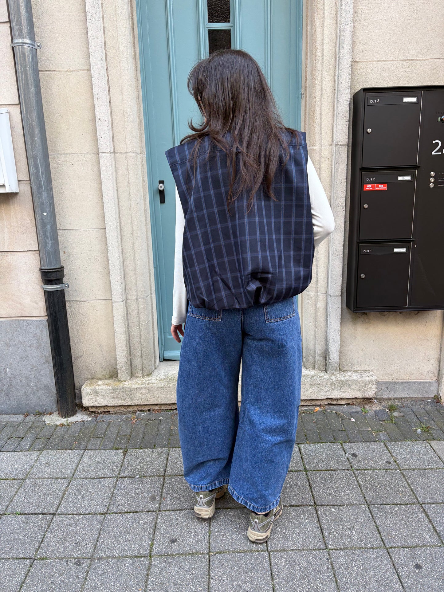 GILET RUIT BLAUW