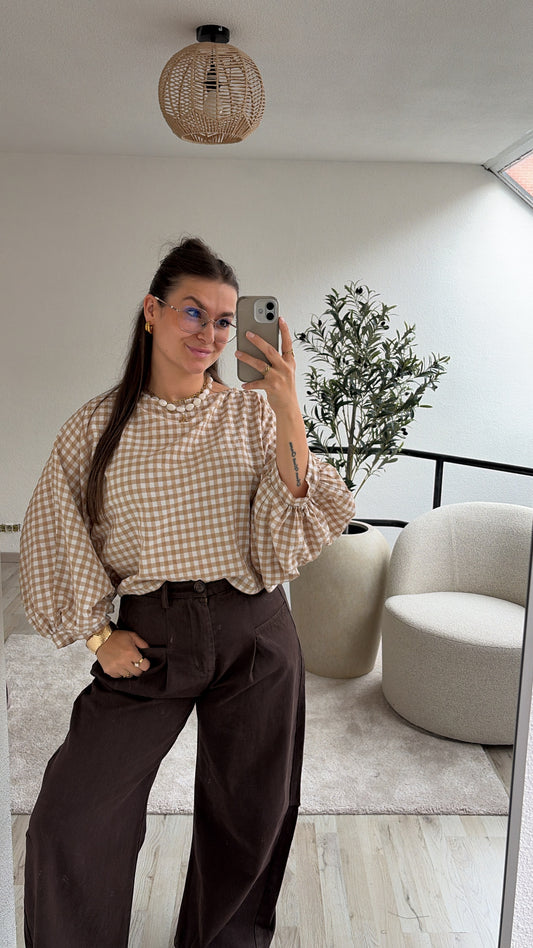 GERUITE BLOUSE BEIGE