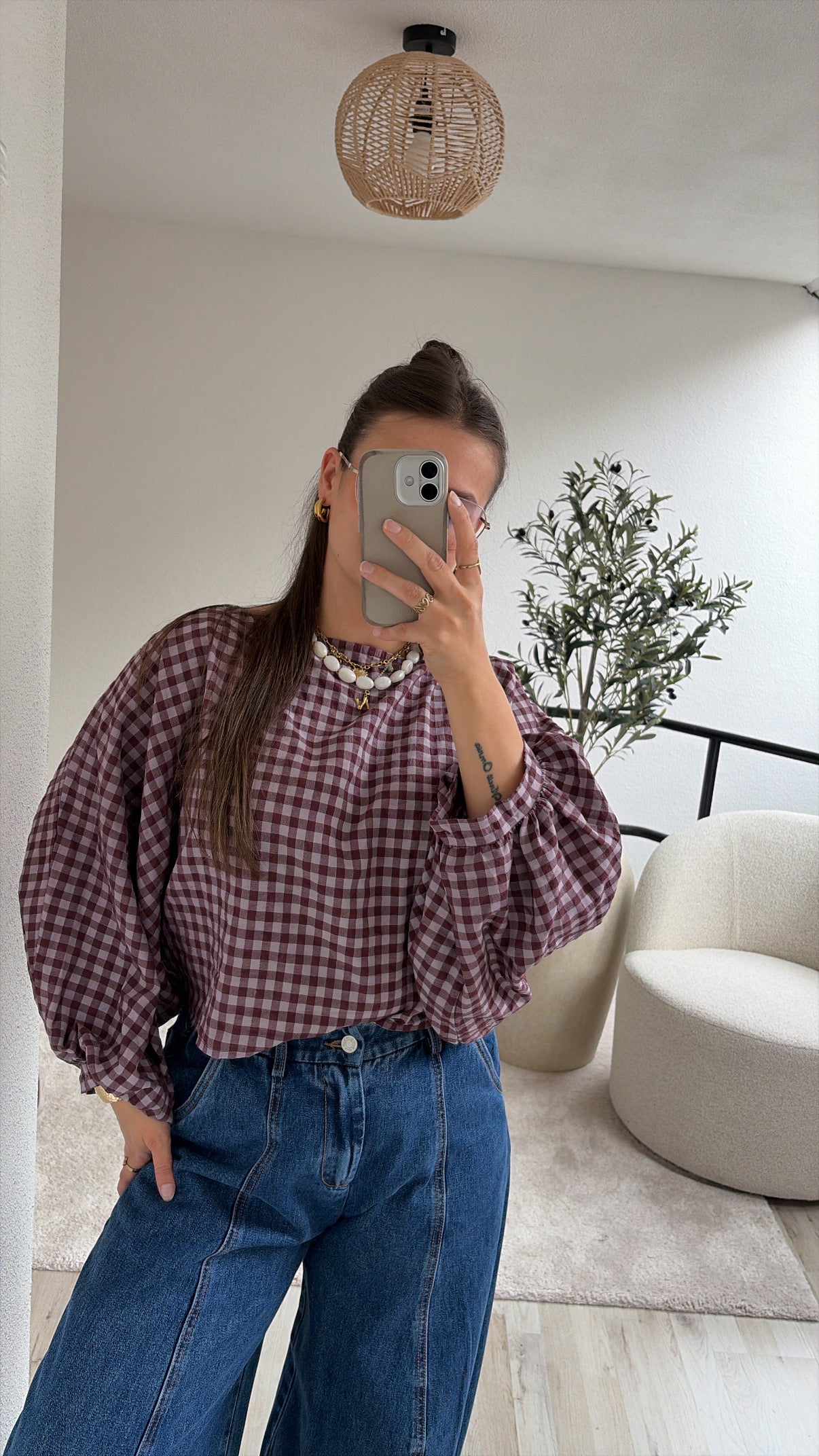 GERUITE BLOUSE BURGUNDY