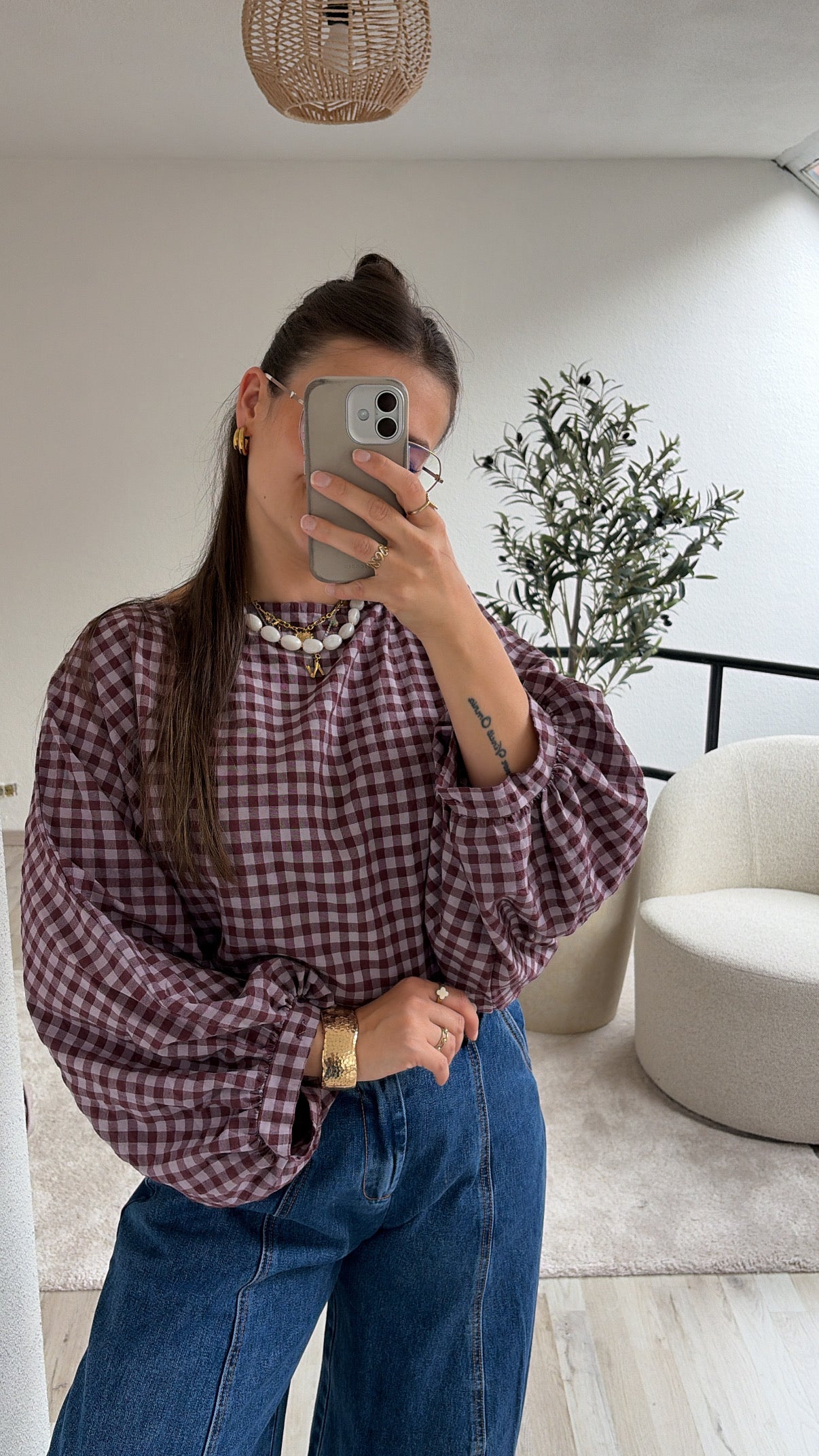 GERUITE BLOUSE BURGUNDY