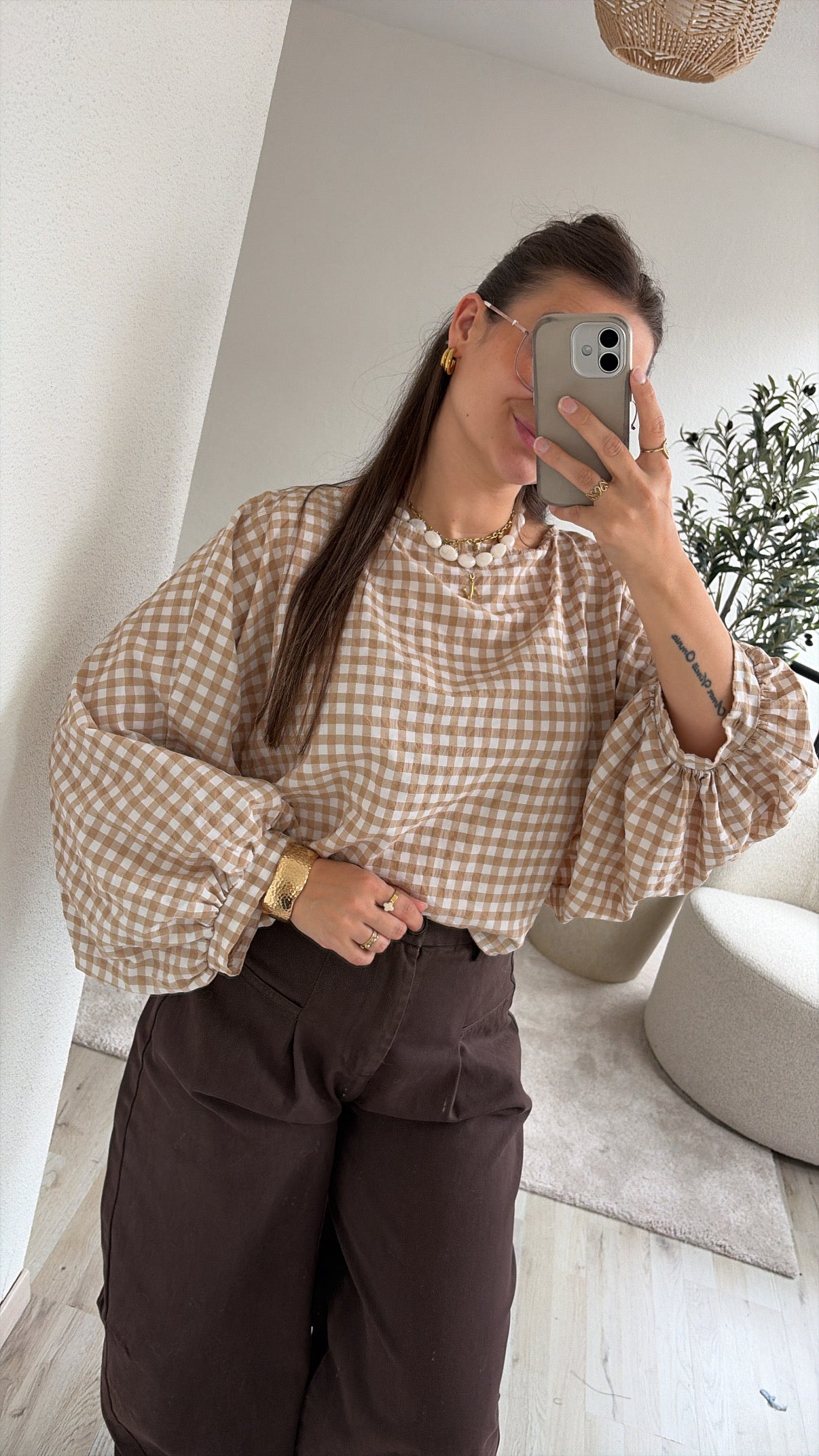 GERUITE BLOUSE BEIGE