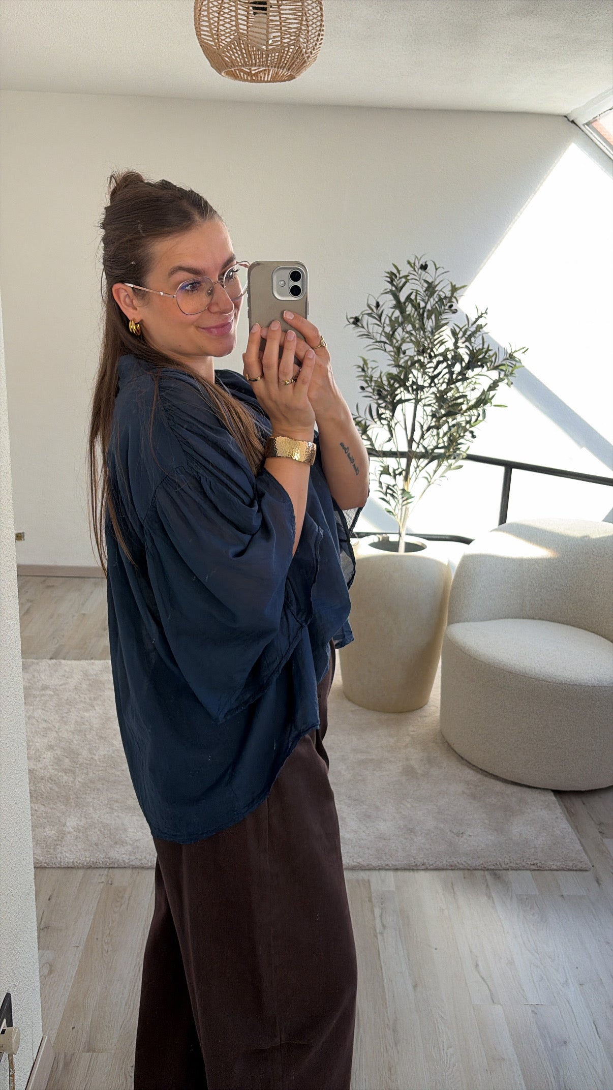 BLAUWE BLOUSE