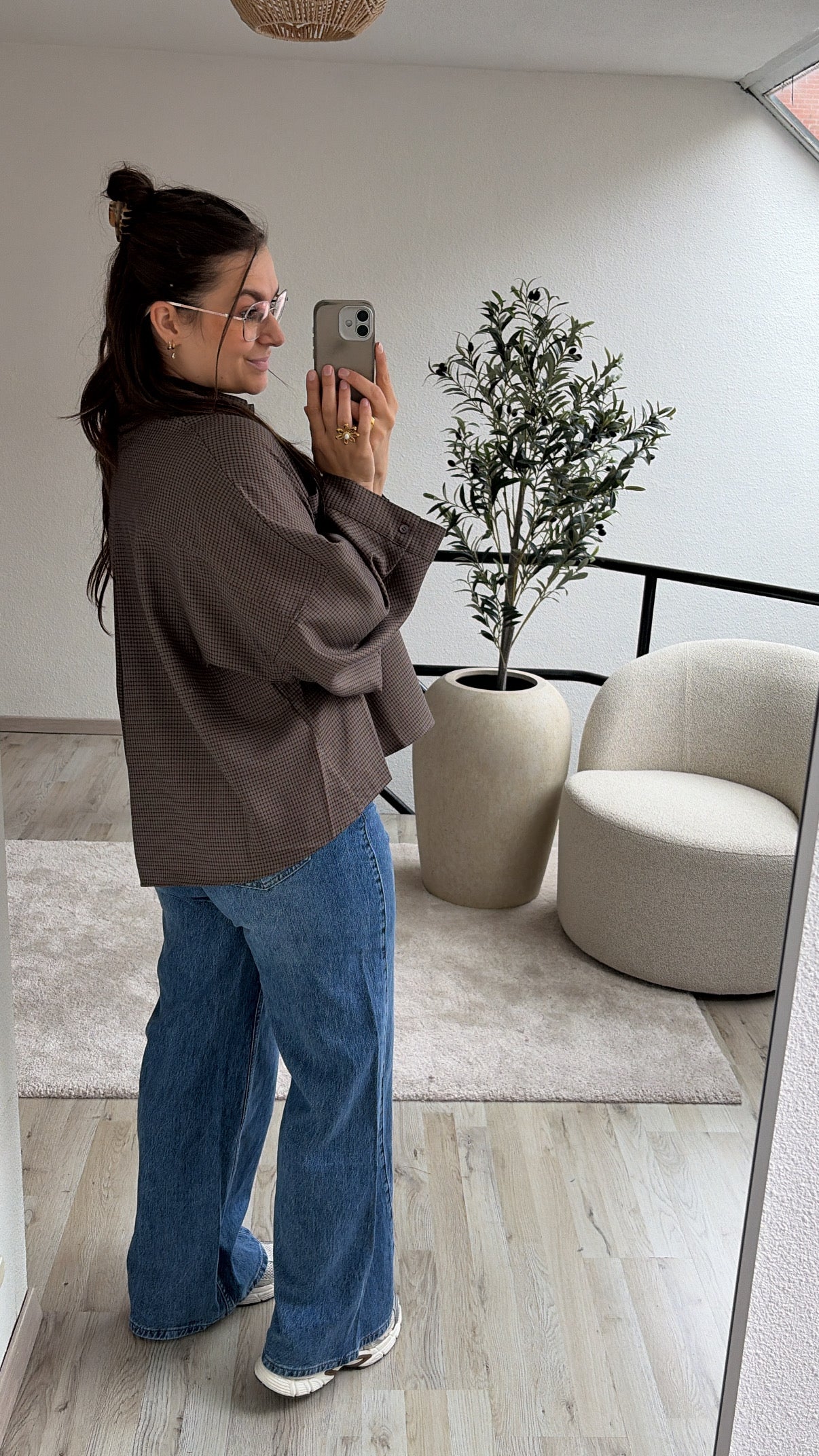 GERUITE BLOUSE GRIJS
