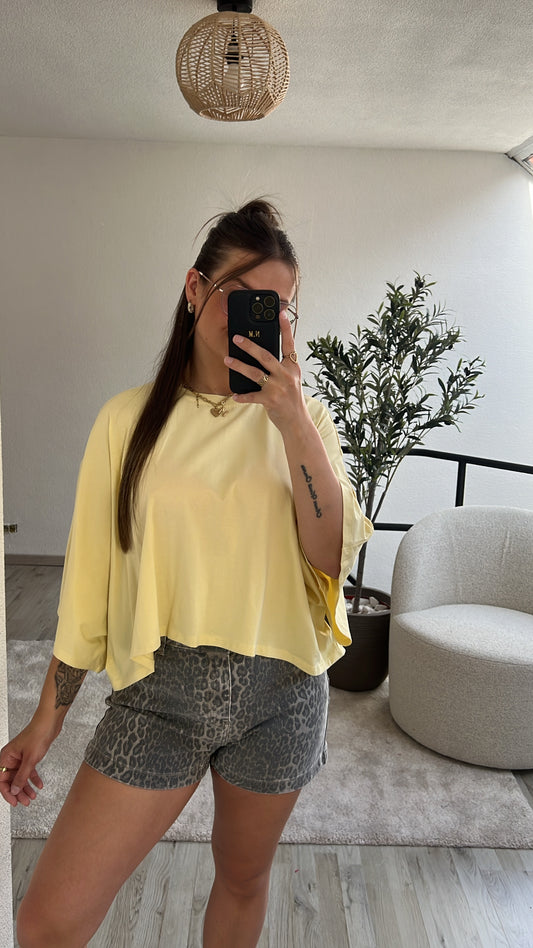 OVERSIZED TEE GEEL