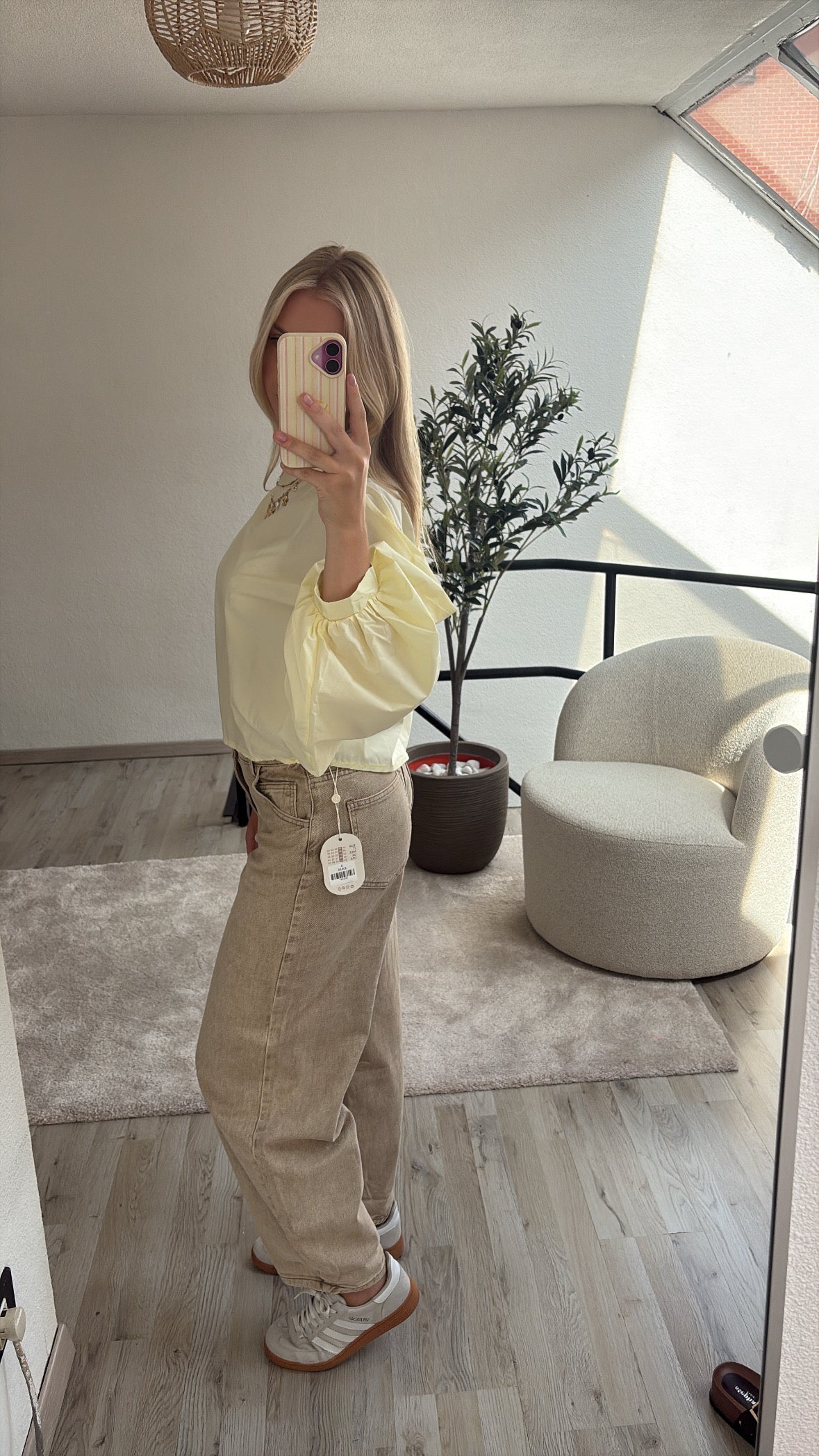 PUFFY BLOUSE GEEL