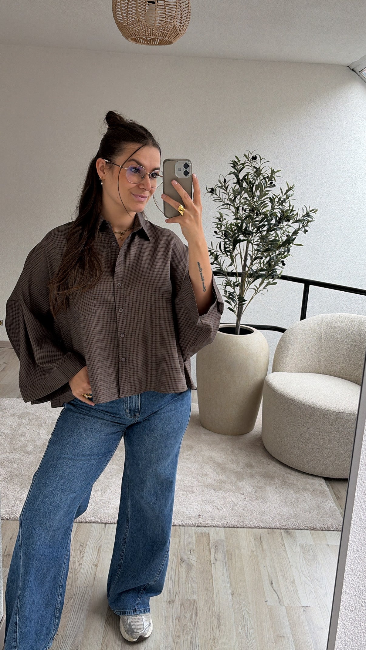 GERUITE BLOUSE GRIJS