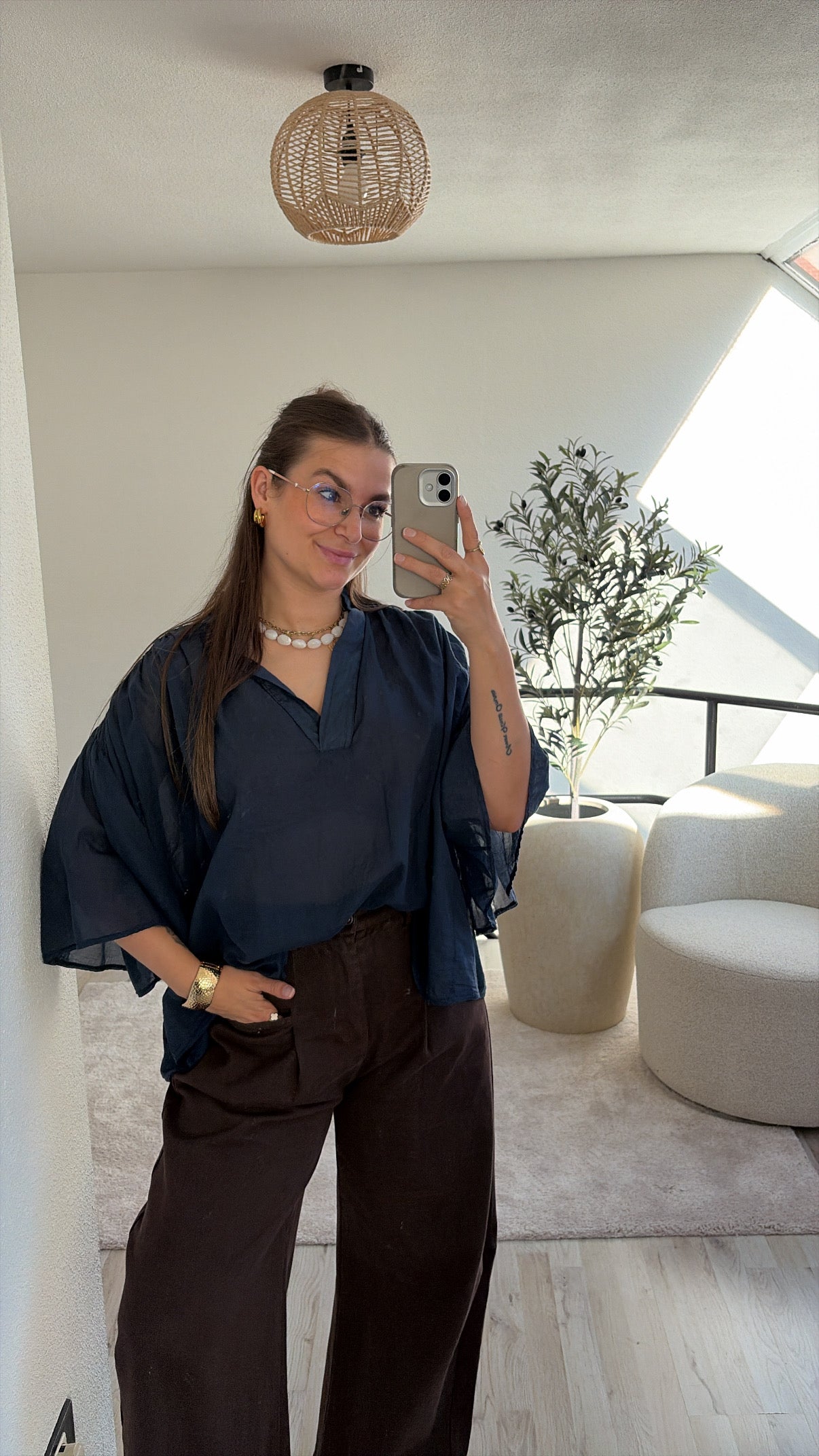 BLAUWE BLOUSE