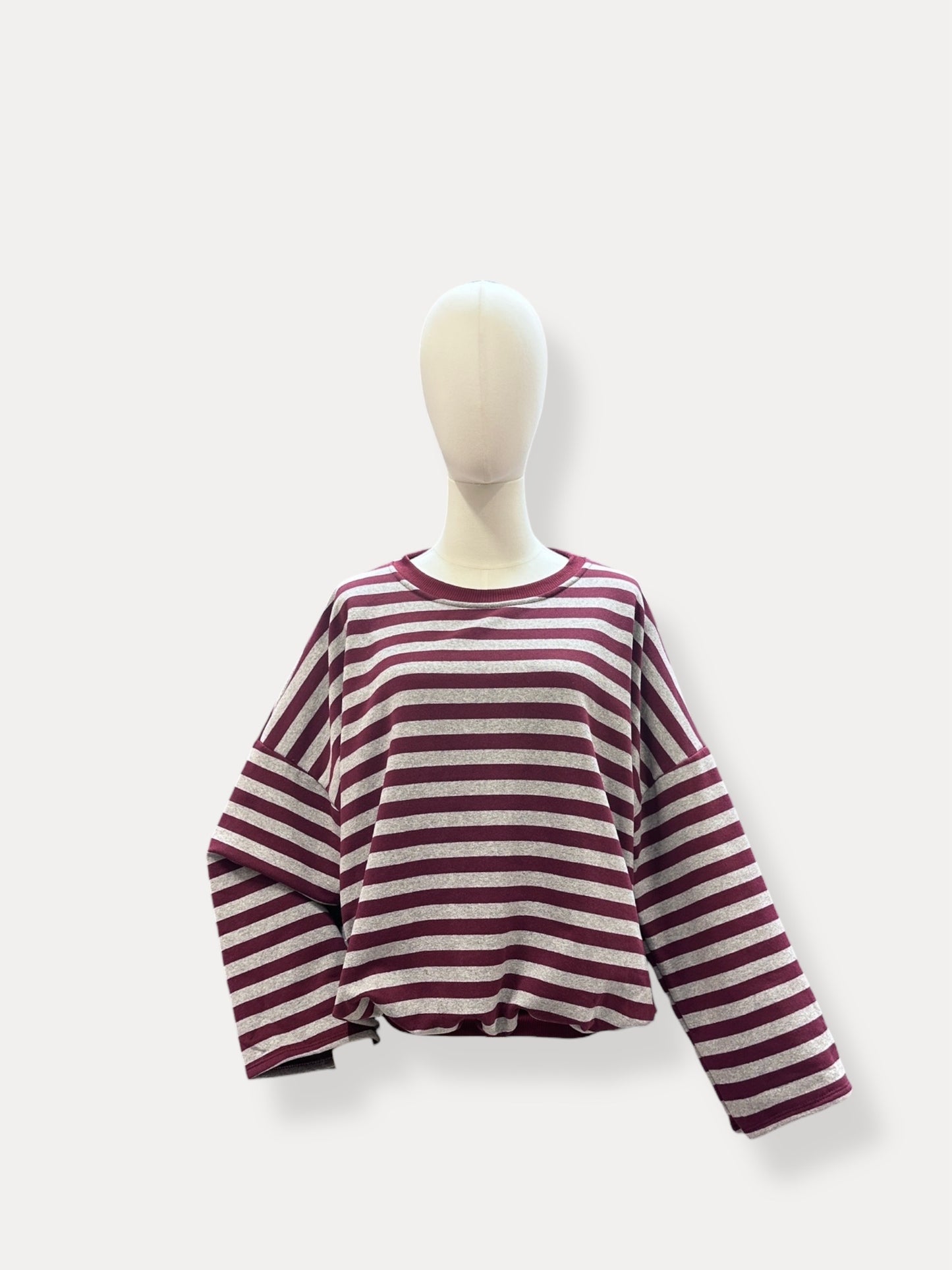 TRUI GRIJS-BURGUNDY