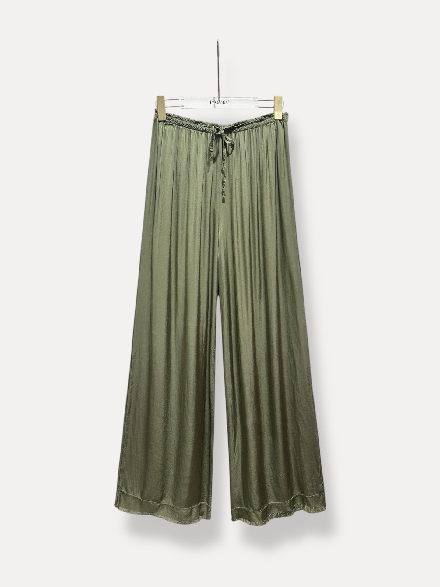 SATIJNEN BROEK KHAKI