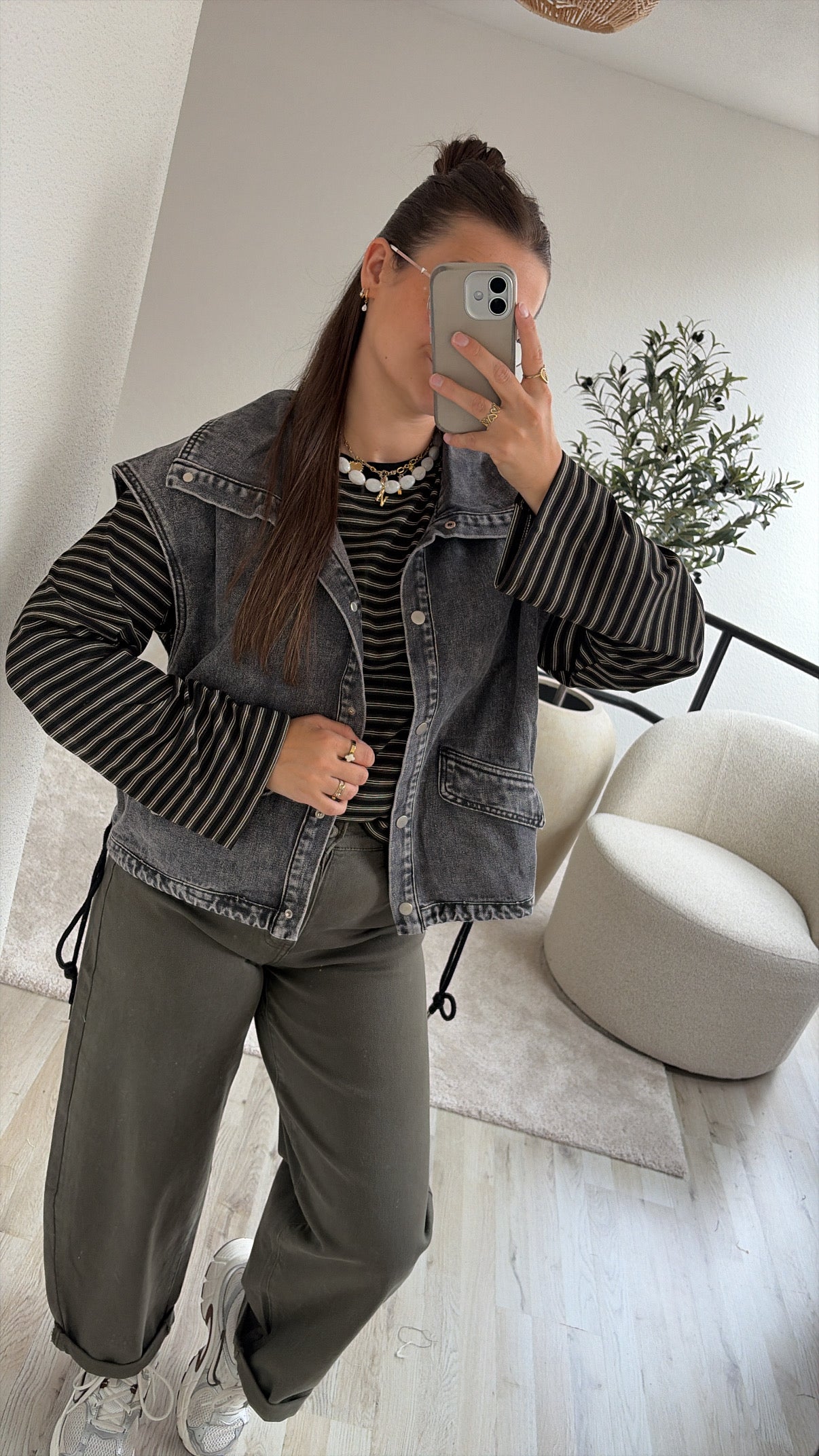 GRIJZE JEANS GILET