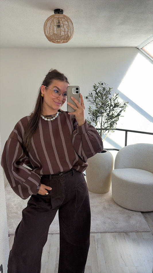SWEATER CHOCO STREEP