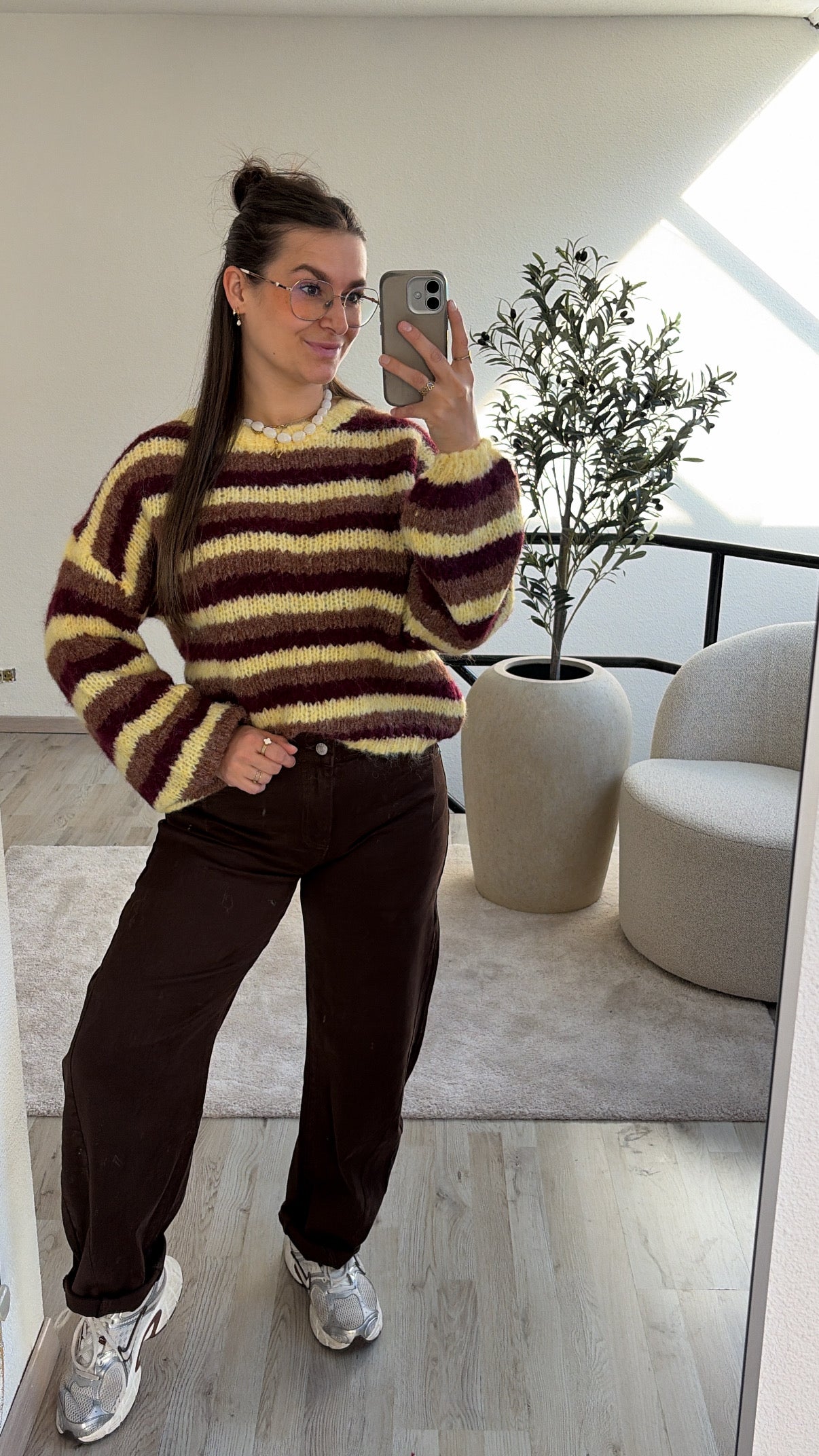 YELLOW STRIPED KNIT