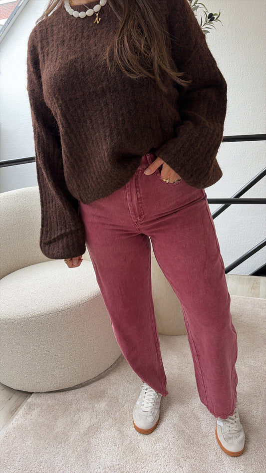 JEANS BURGUNDY
