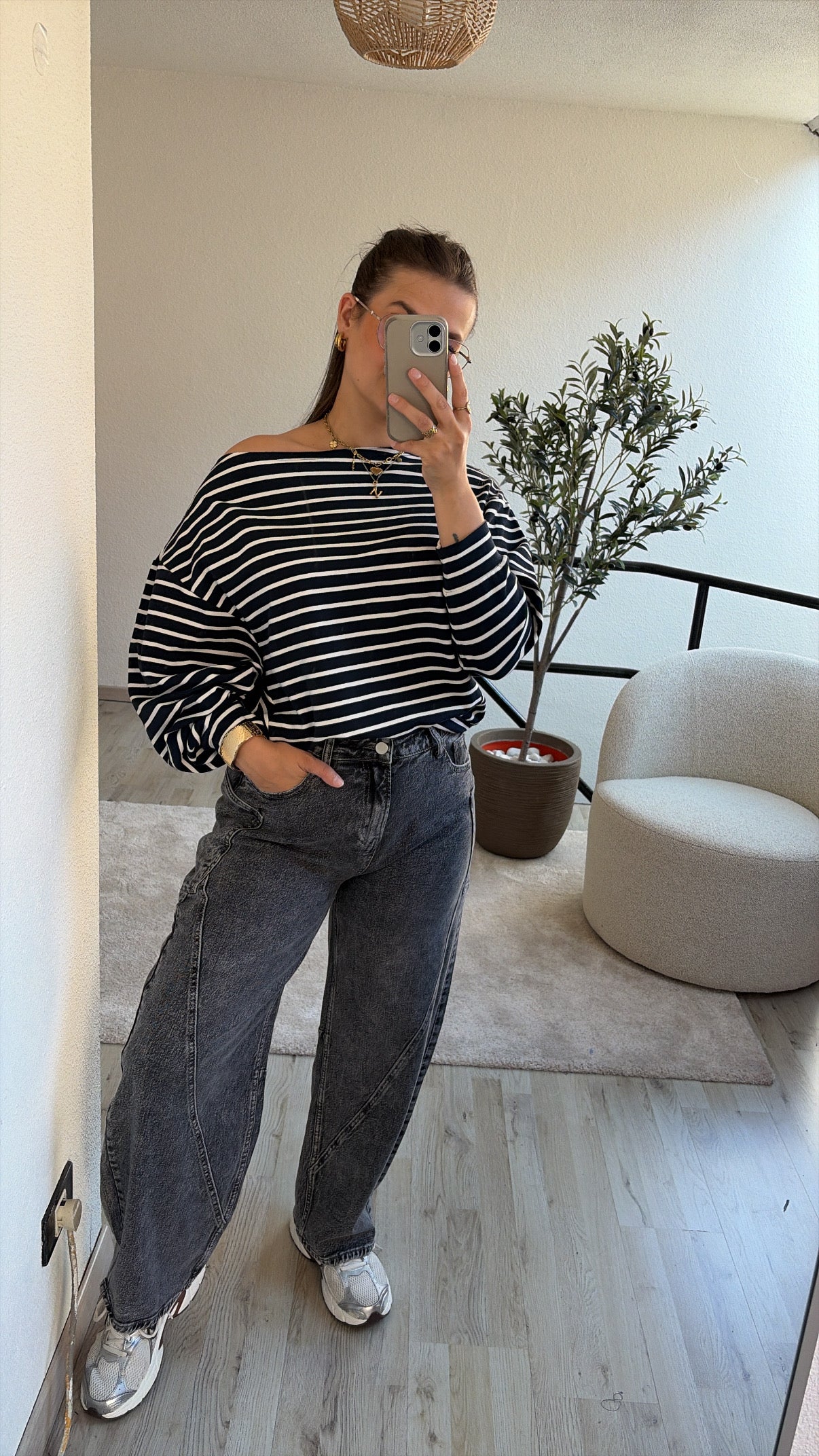 BALLOON JEANS GRIJS