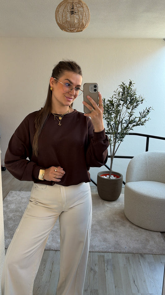 CHOCO PUFFY SWEATER