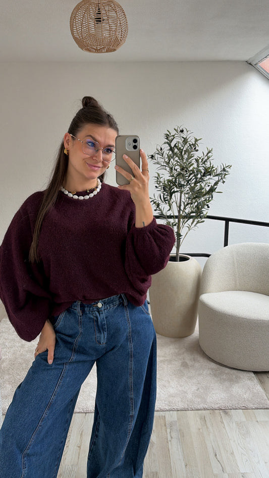 KNIT BURGUNDY
