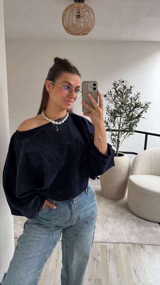 CORDUROY BLOUSE MARINE