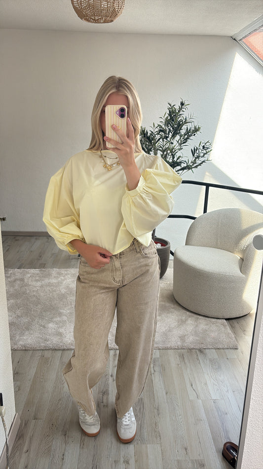 PUFFY BLOUSE GEEL