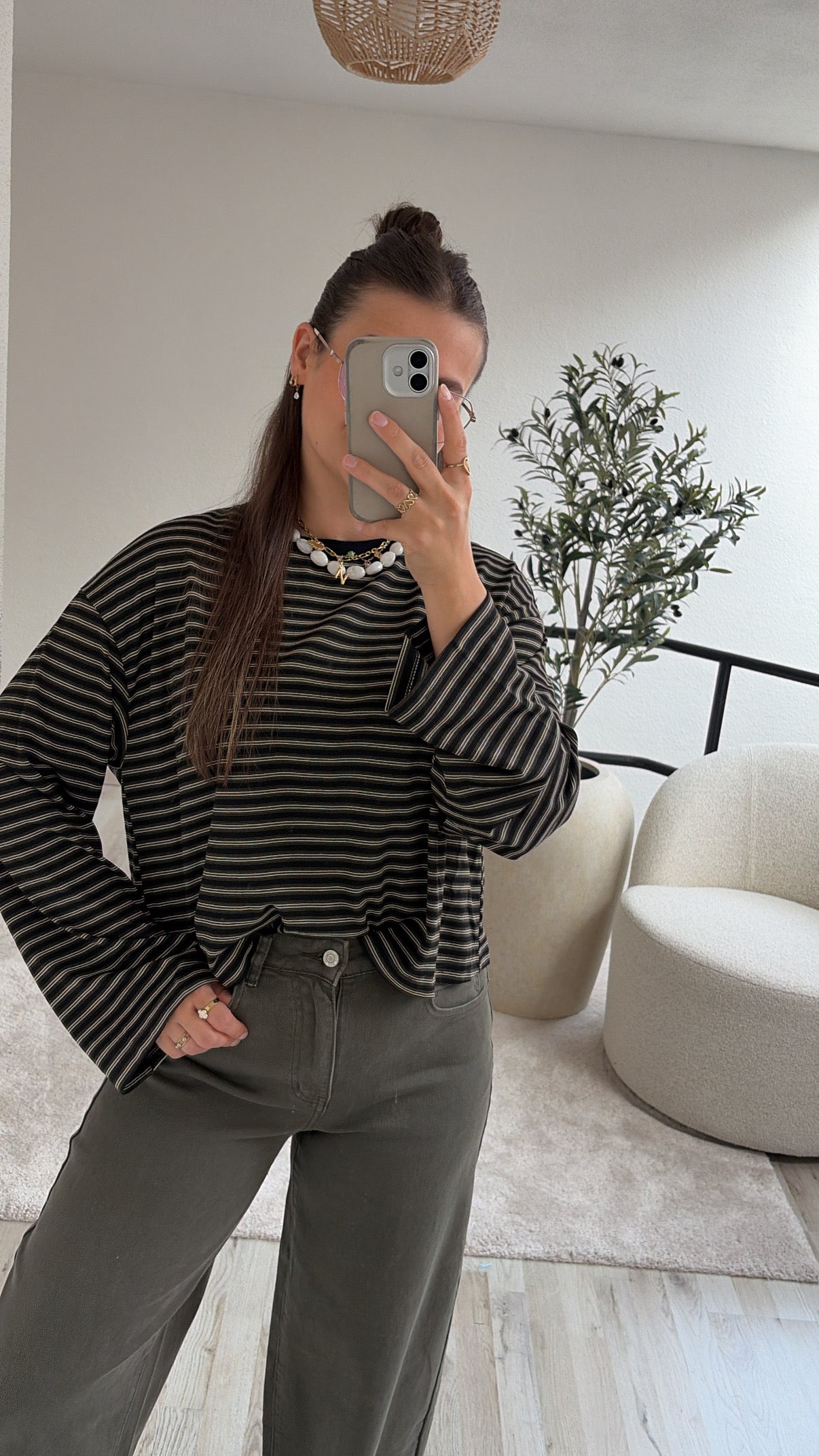 STRIPED LONGSLEEVE ZWART