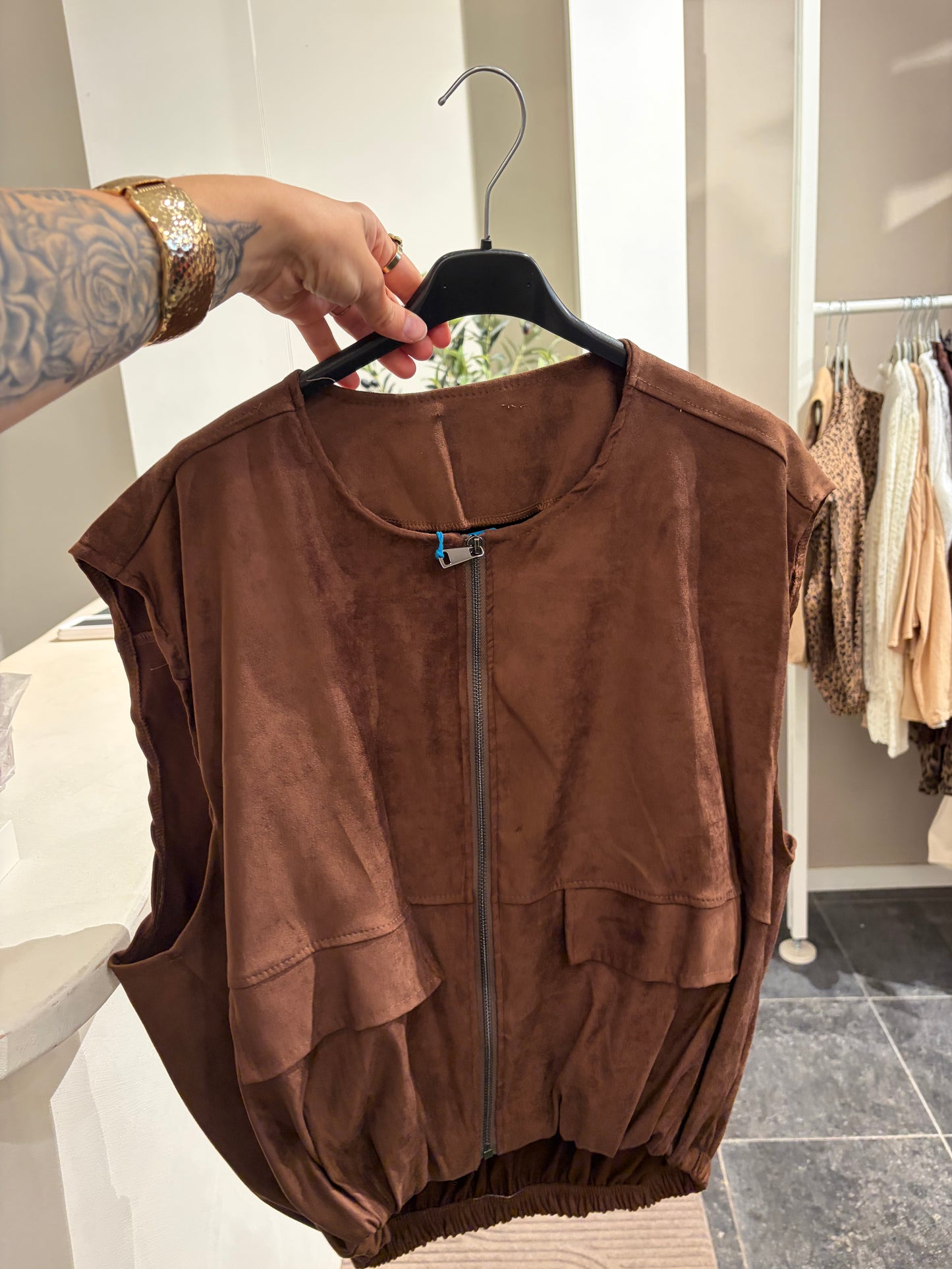 GILET CAMEL