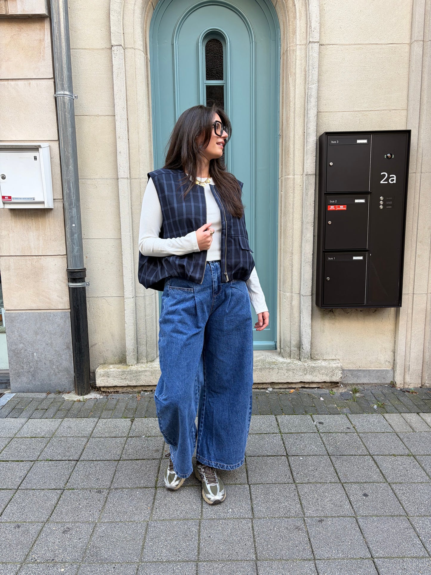GILET RUIT BLAUW