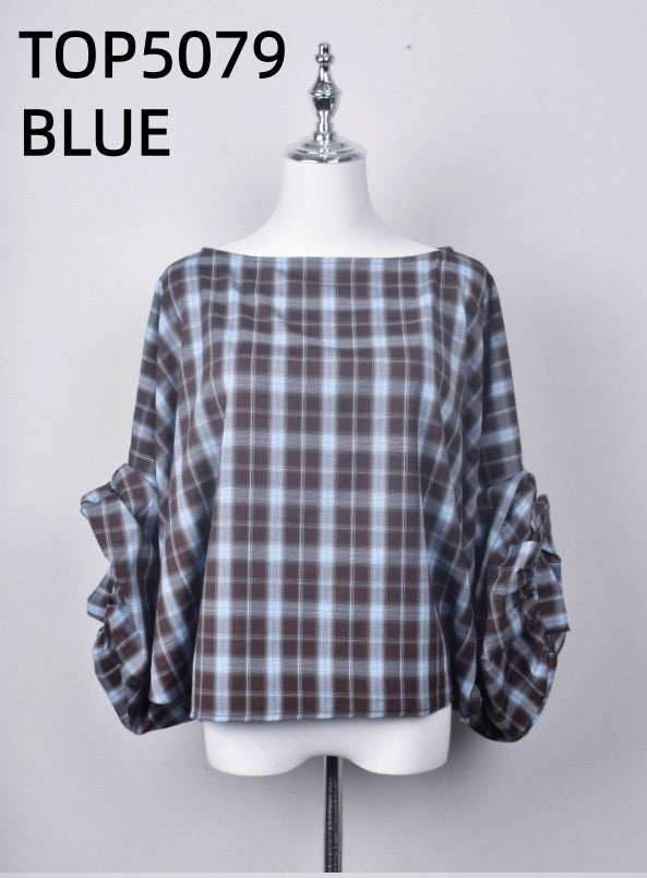 GERUITE BLOUSE BLAUW
