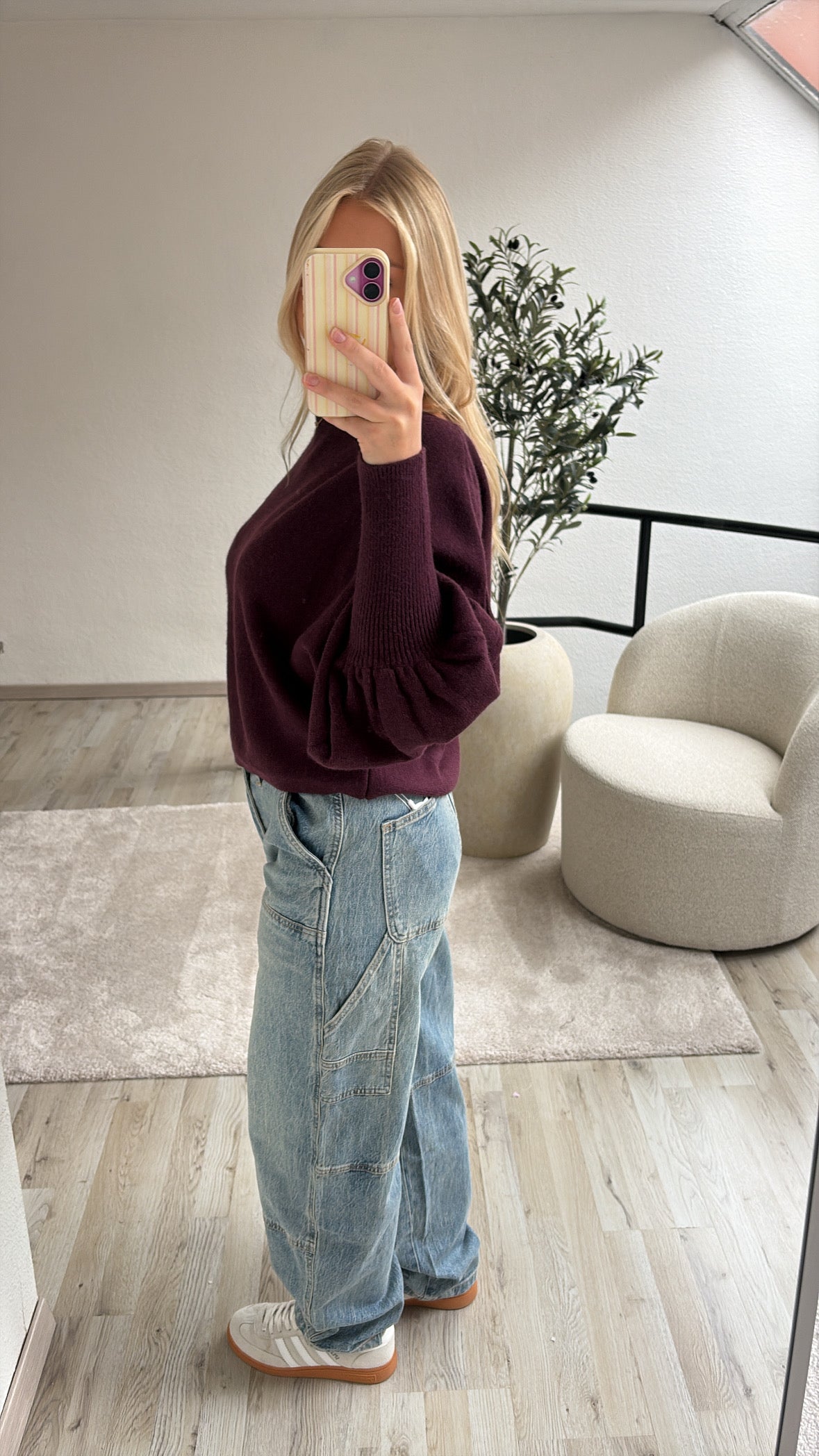 OFF SHOULDER KNIT BURGUNDY