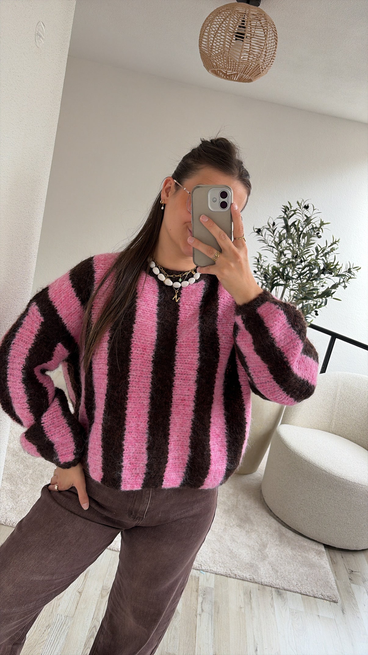 KNIT ROZE BRUIN
