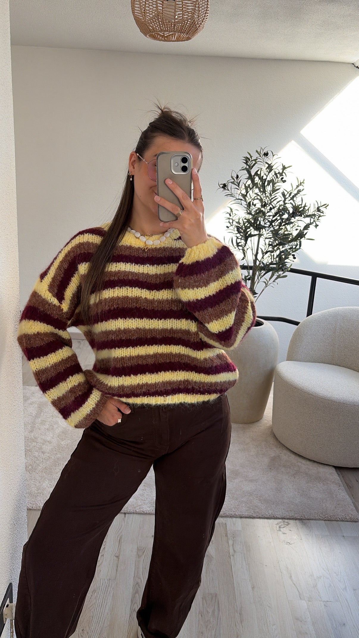 YELLOW STRIPED KNIT