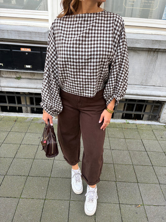 GERUITE BLOUSE BRUIN