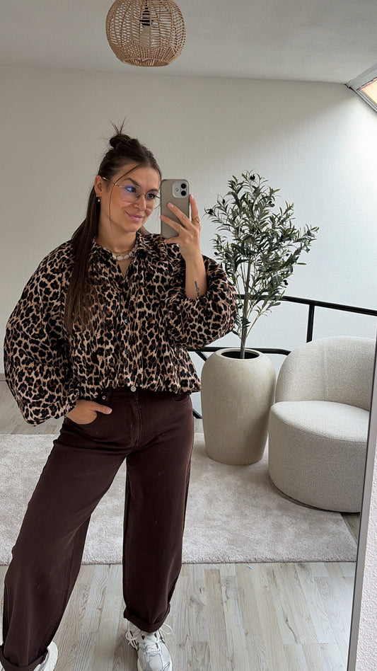 LEOPARD PUFFY BLOUSE