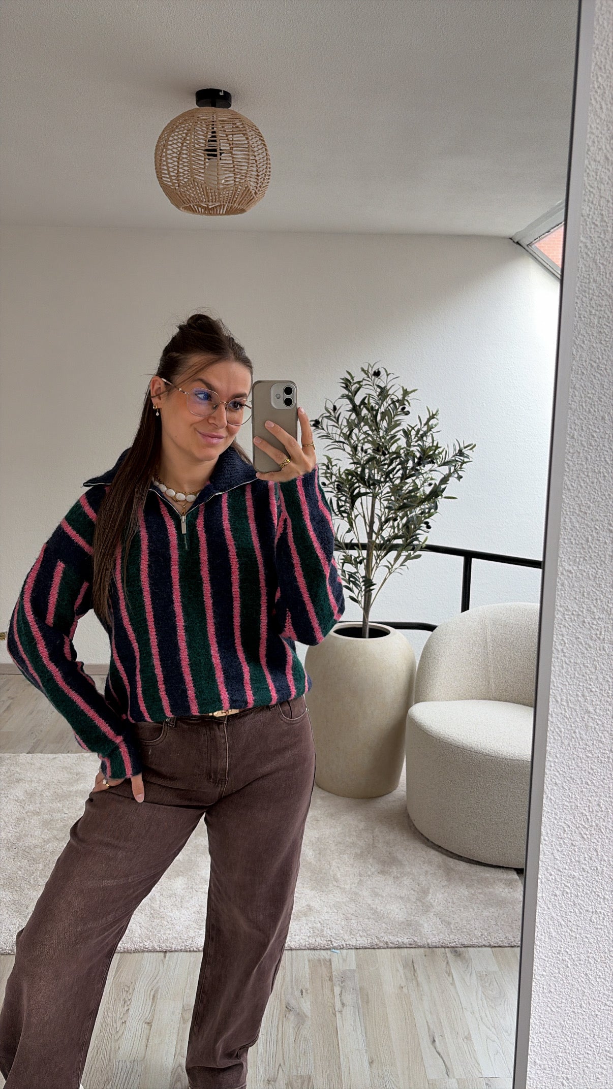 KNIT BLAUW-GROEN-ROZE