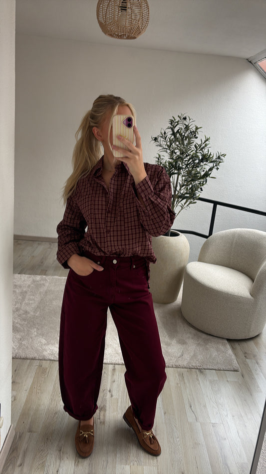 GERUITE BLOUSE BURGUNDY