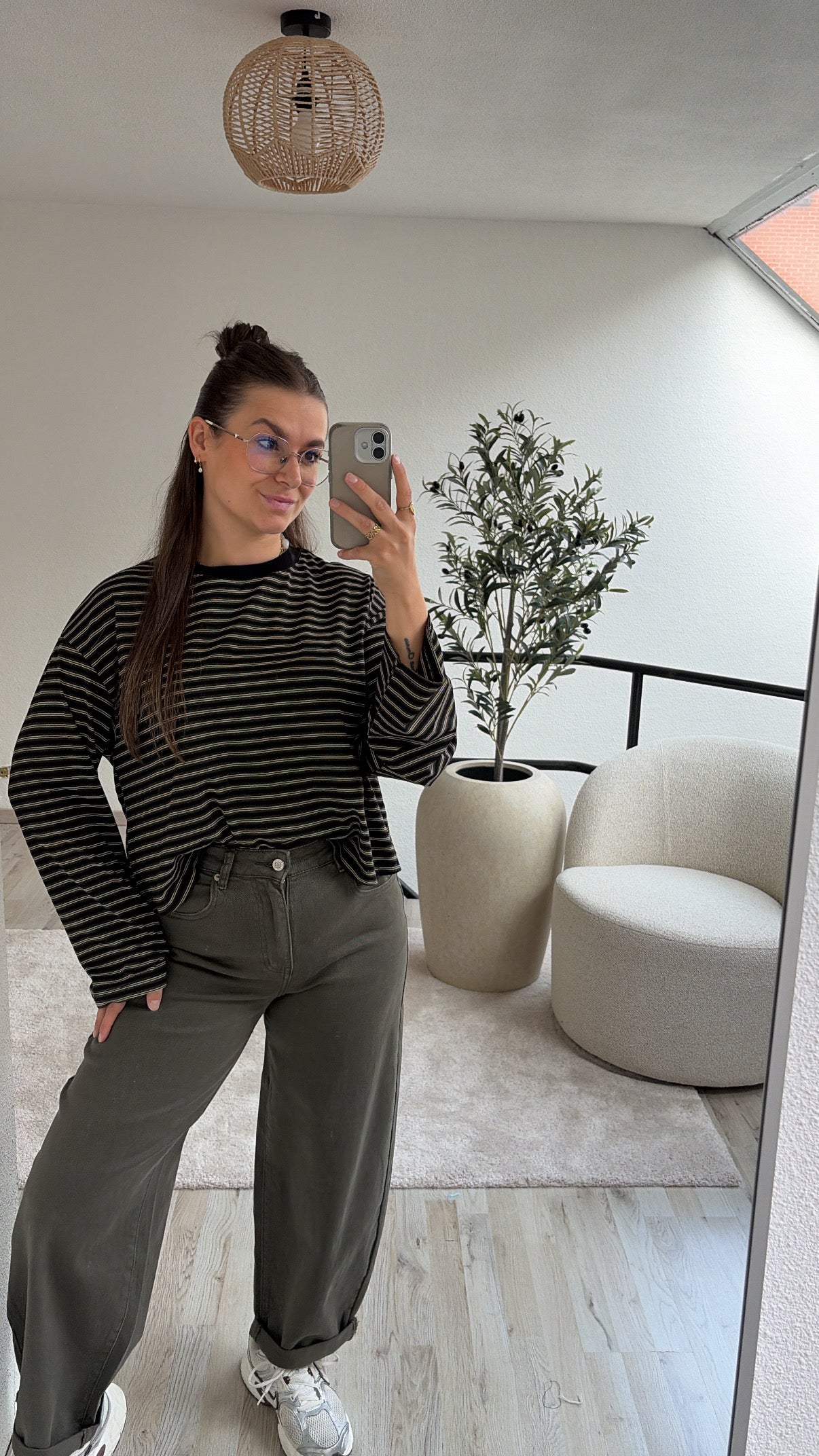 STRIPED LONGSLEEVE ZWART