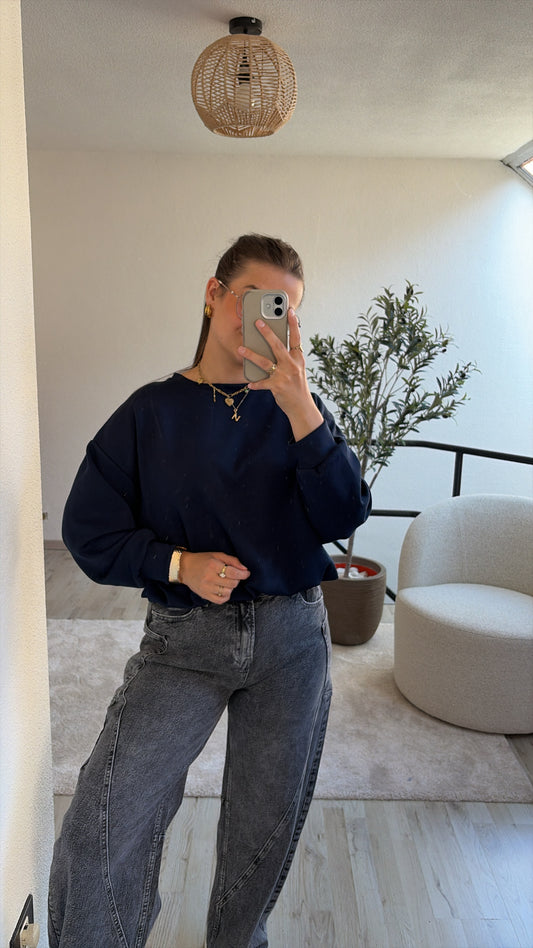 MARINE PUFFY SWEATER