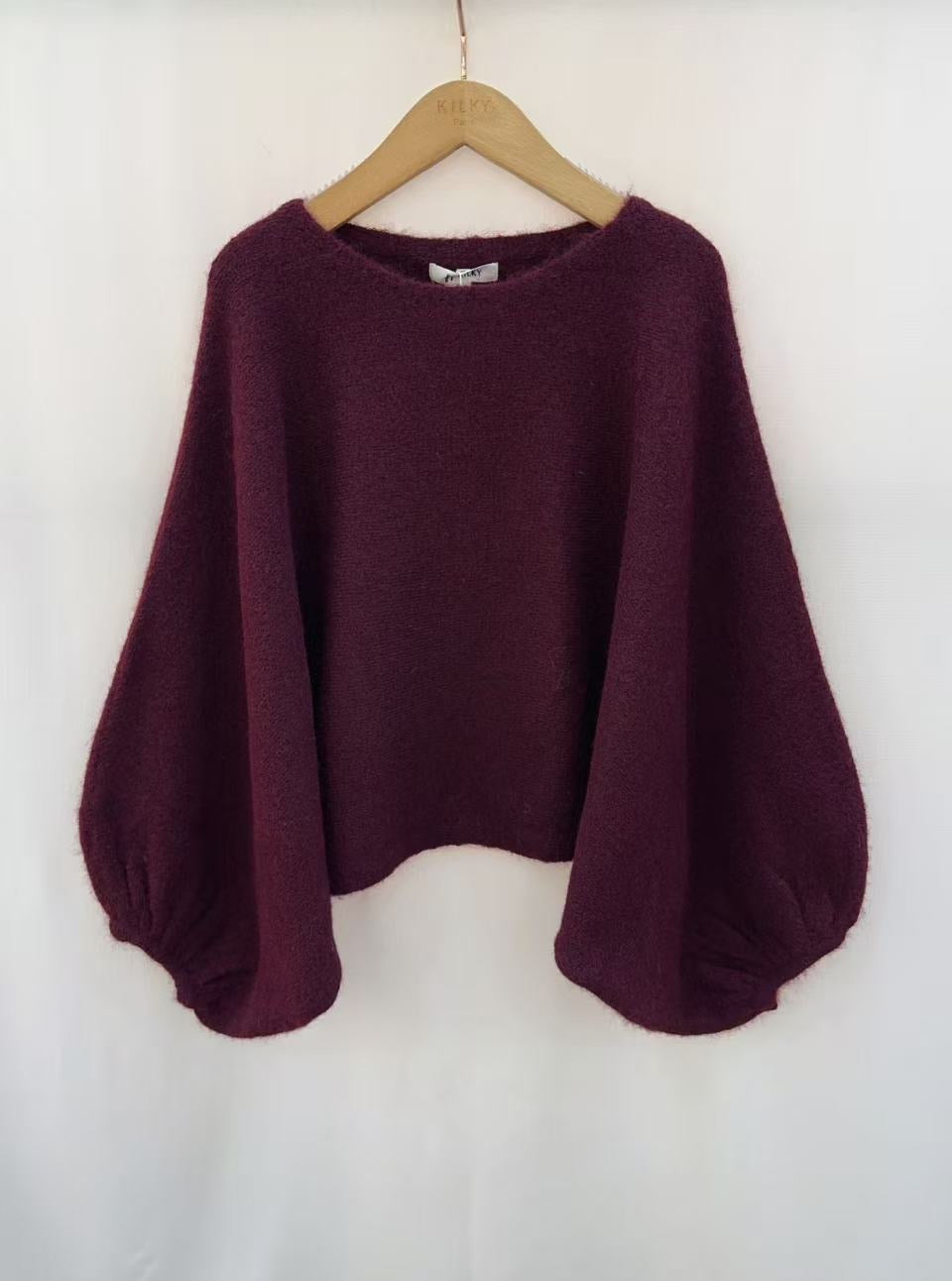 PUFFY KNIT BURGUNDY